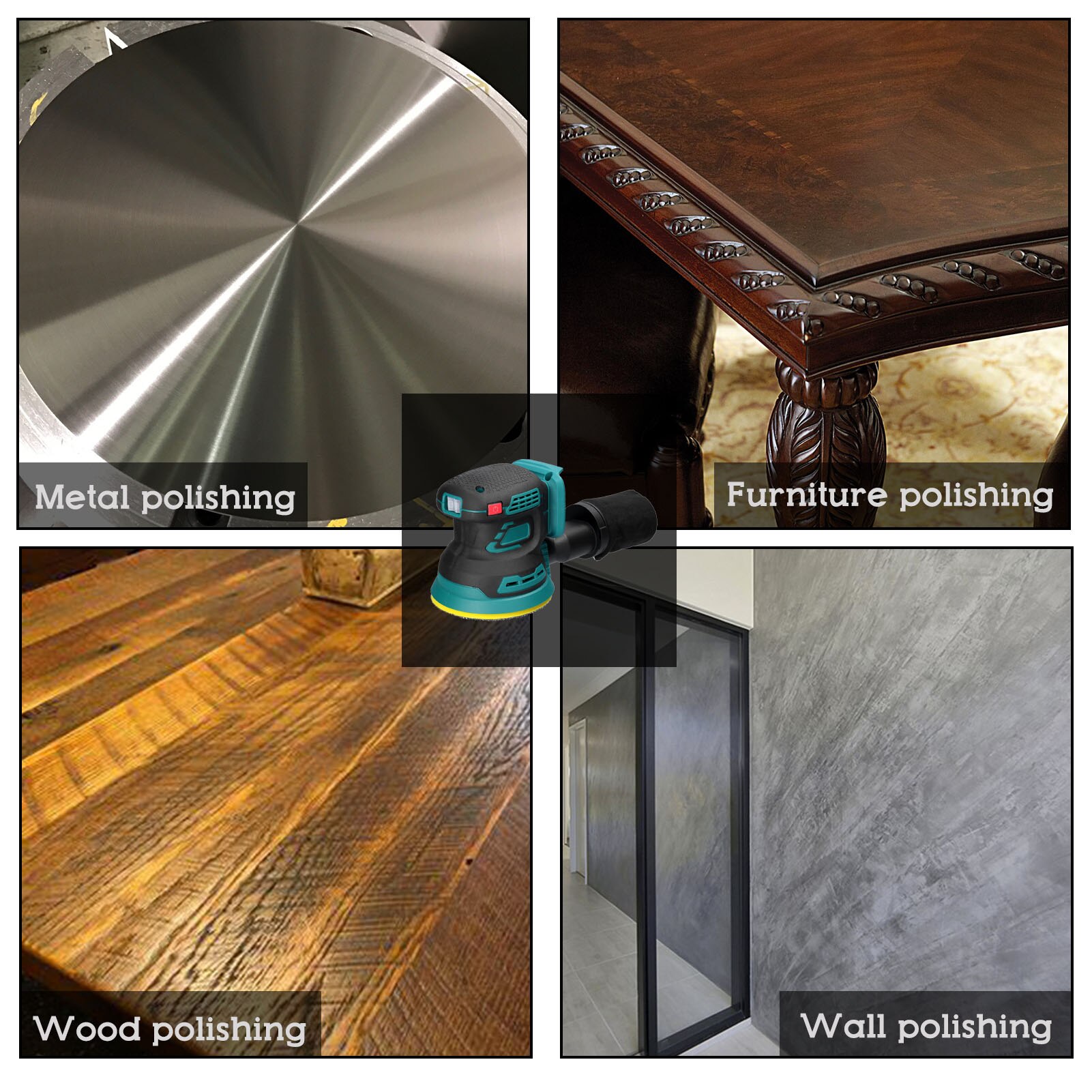 Cordless Electric Sander 8000/10000/12000rpm Wood Grinder Polisher 3 Speed Gears Adjustable Portable Polishing Grinding Machine