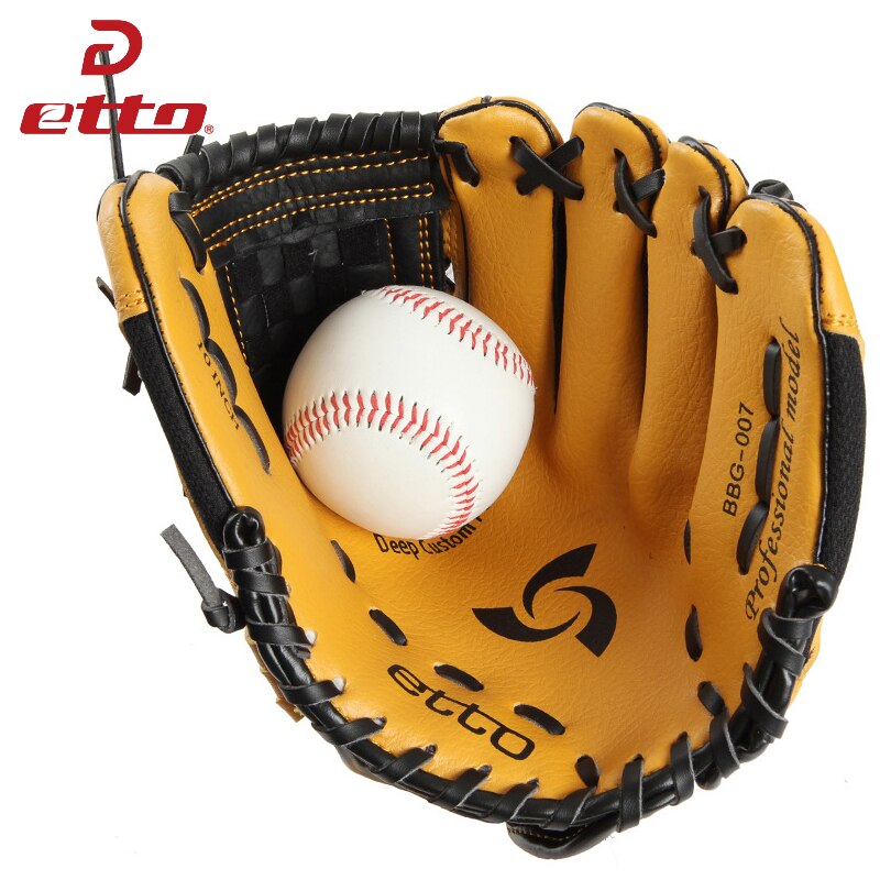 Etto 10 Inches Kinderen Baseball Handschoenen Linkerhand Softbal Handschoen Baseball Training Handschoen Voor Kid Kind HOB001Z