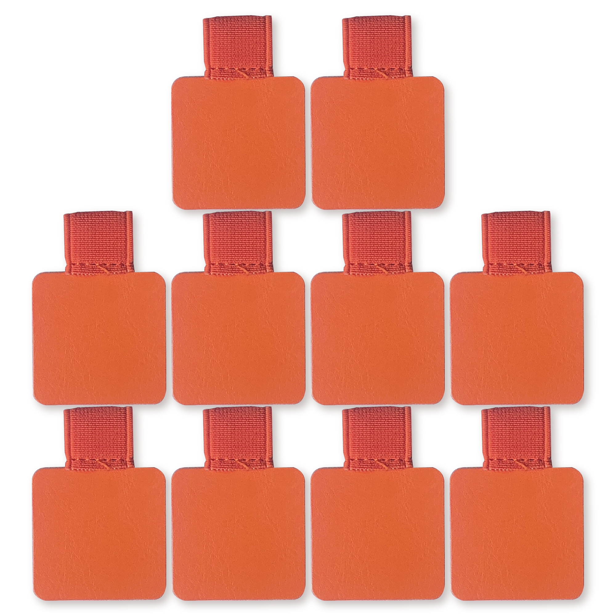 Porte-stylo élastique auto-adhésif en cuir PU, 10 paquets, crayon à Clip pour cahiers, journaux, planificateurs