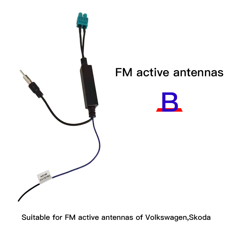 Microphone USB GPS Rear View Camera RCA Output AUX SIM Card Slot Radio Converter 16PIN 4G Power Cable For Car Navigation: FM Antenna2