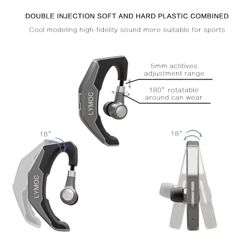 LYMOC Q3 Upgrade Bluetooth Headsets Auto Sport Draadloze Koptelefoon HD MIC Handsfree Telefoon hoofdtelefoon Rit Motorcycle Fiets voor iPhone