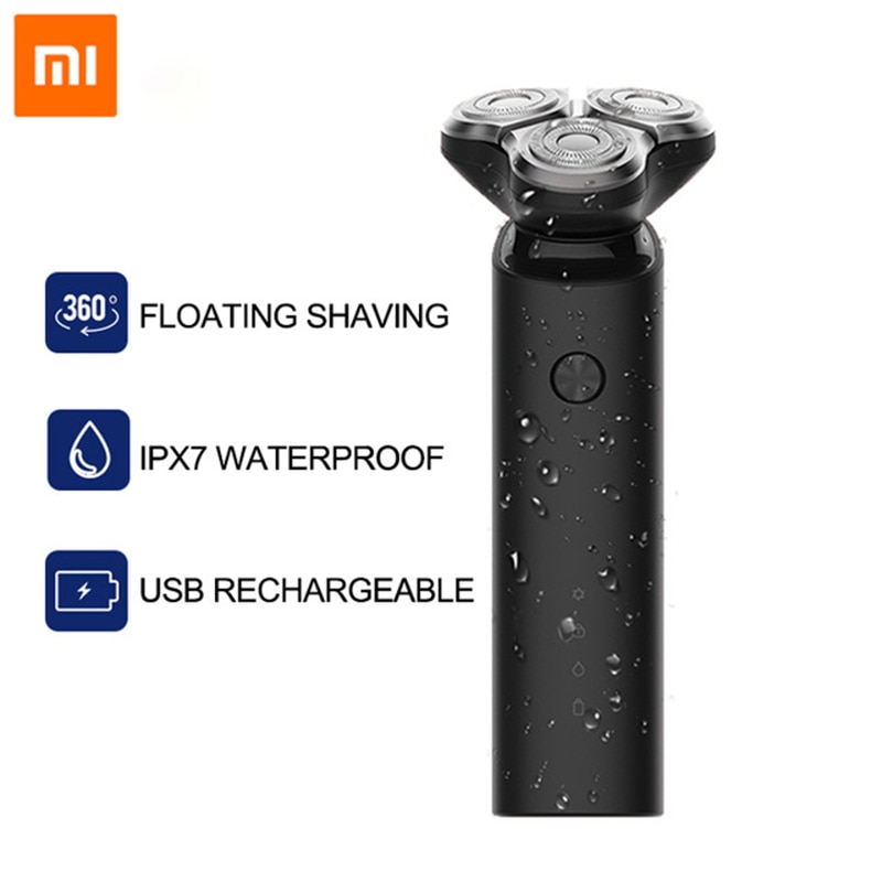 Xiaomi-Afeitadora eléctrica Mijia, maquinilla de afeitar para hombres, máquina de afeitar barba seca y húmeda, afeitadora de barba, recargable, lavable, cabezal 3D, dos cuchillas