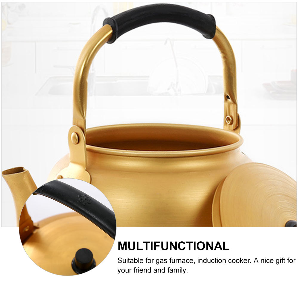 1 pc Durable Teapot Aluminum Teakettle Home Thicken Teakettle (Golden)