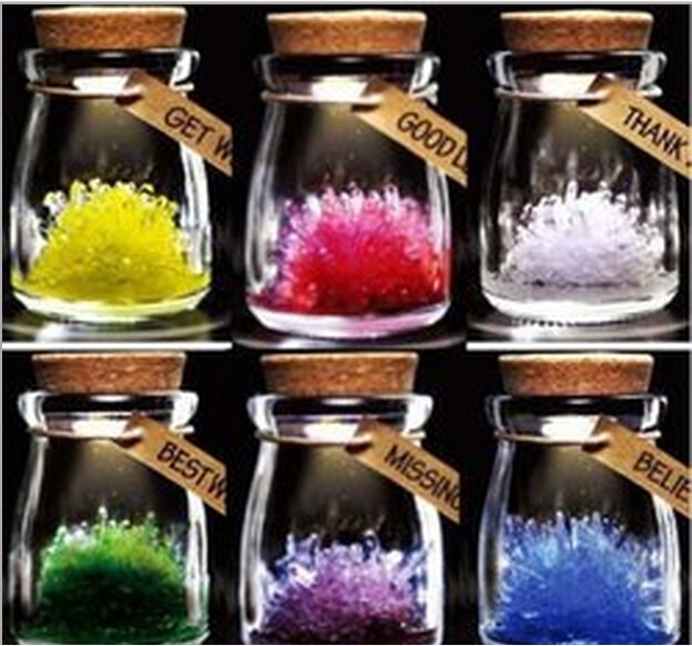DIY Wachsenden Wünschen Wachsen EINE Kristalle Magie Wishing Kristall Kit Kinder Magische Wünsche Glas Spielzeug Weihnachten Pädagogisches Für Kinder