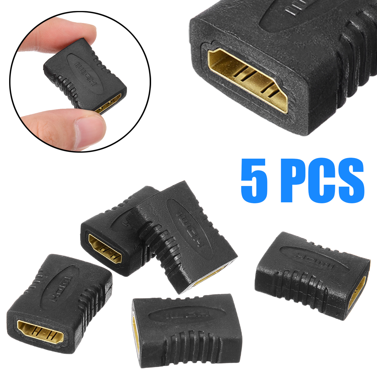Mayitr 5 Pcs Hdmi-Vrouw-vrouw Extender Coupler Adapter Connector F/F Fit Voor Hdtv