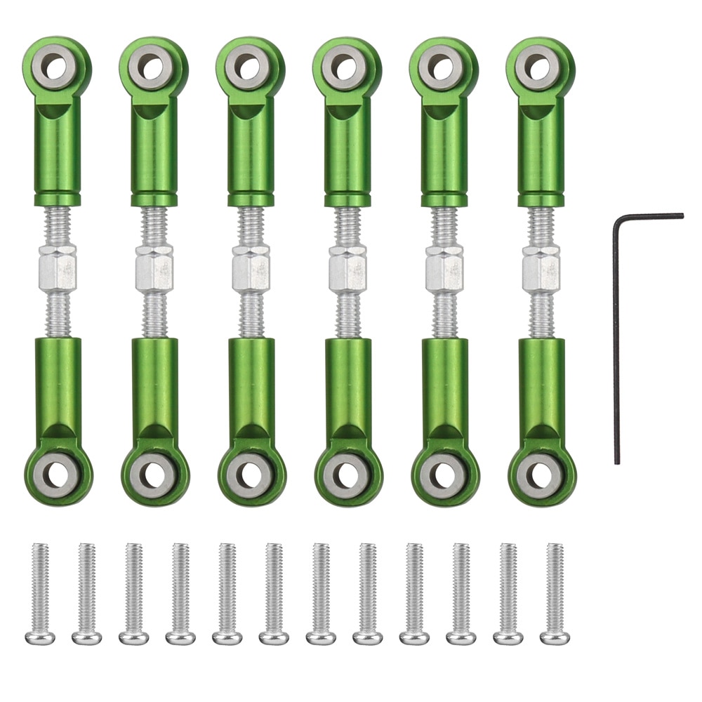 Pièces de rechange en aluminium pour Wltoys 1/18, 6 pièces réglables, A949, A959, A969, A979, K929, tige de traction en métal, A959-B,