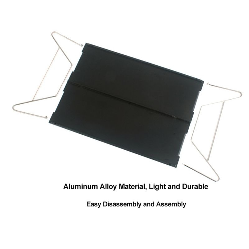 Ultralet bærbart bord vandreture camping folde aluminiumsbord udendørs backpacking mini skrivebord med bærepose til rejser
