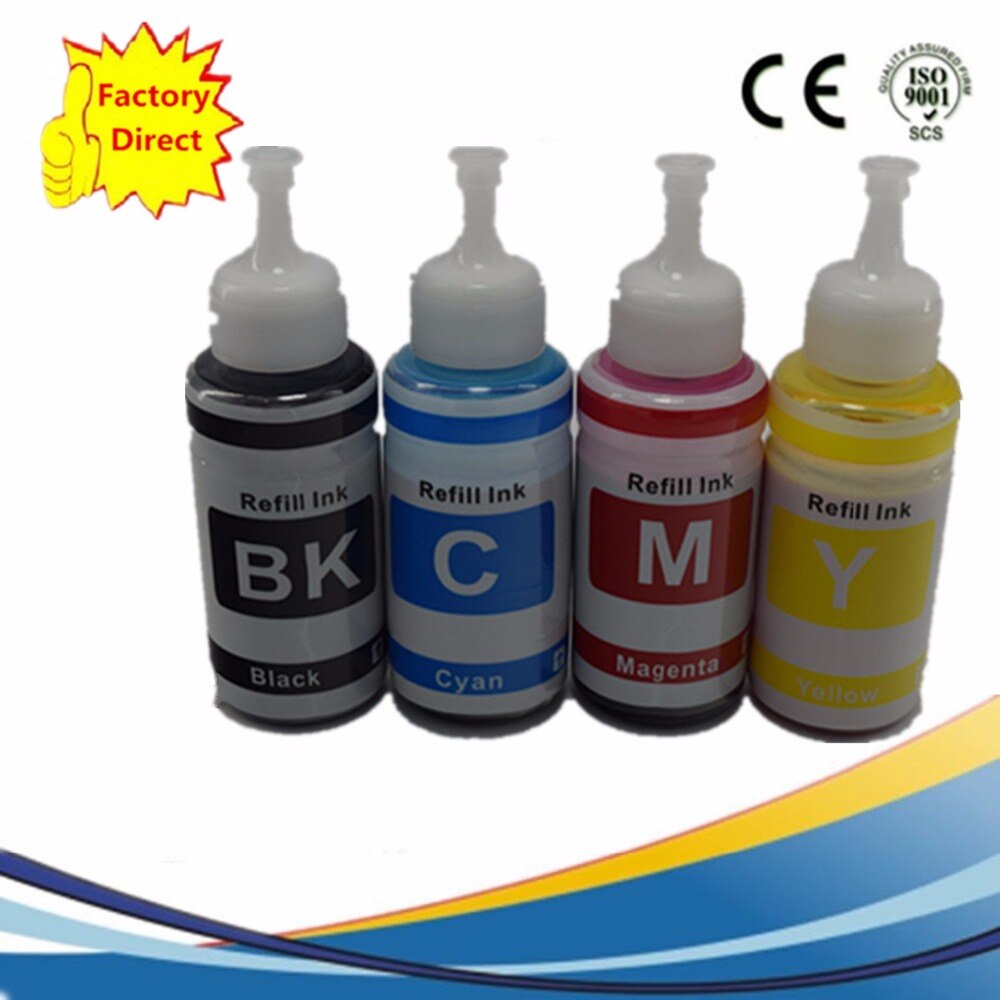 Dye Based Refill Ink Kit For Epson L100 L110 L120 L132 L210 L222 L300 L312 L355 L350 L362 L366 L550 L555 L566 Printer