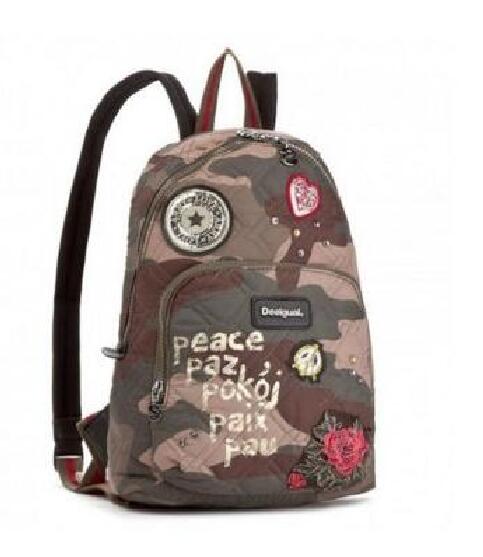 Spanish women&#39;s bag European and American embroidered Backpack: Red