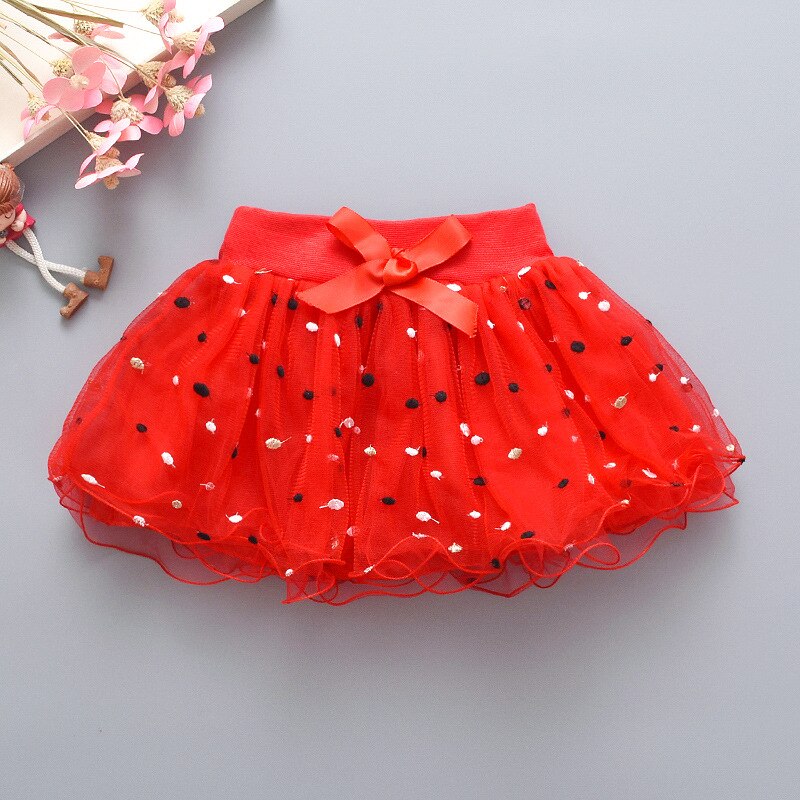 Levering Kinderen Snoep Mooie Gaas Jurk Baby Rok Dot 4 Kleur 0-3year: Rood / 18-24m(12)