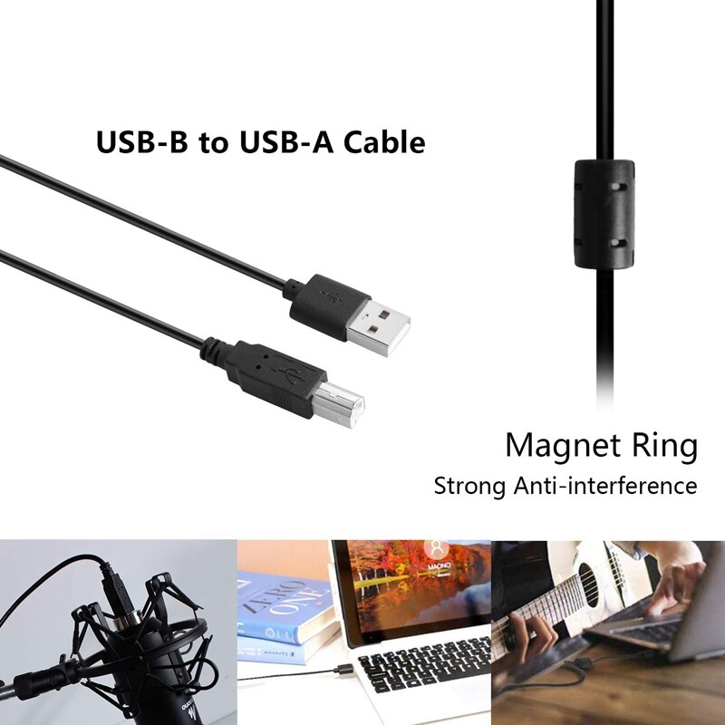 Usb mikrofon kit usb computer cardioid mic podcast kondensatormikrofon med lydchipsæt til pc karaoke, youtub