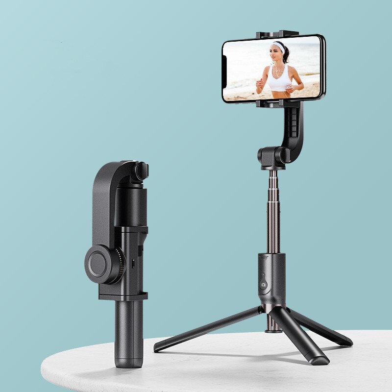 Telefon Stabilisator Video Rekord Universal- Handheld Smartphone Gimbal Stabilisatoren Drahtlose Bluetooth Selfie Stock Vlog Live: Schwarz