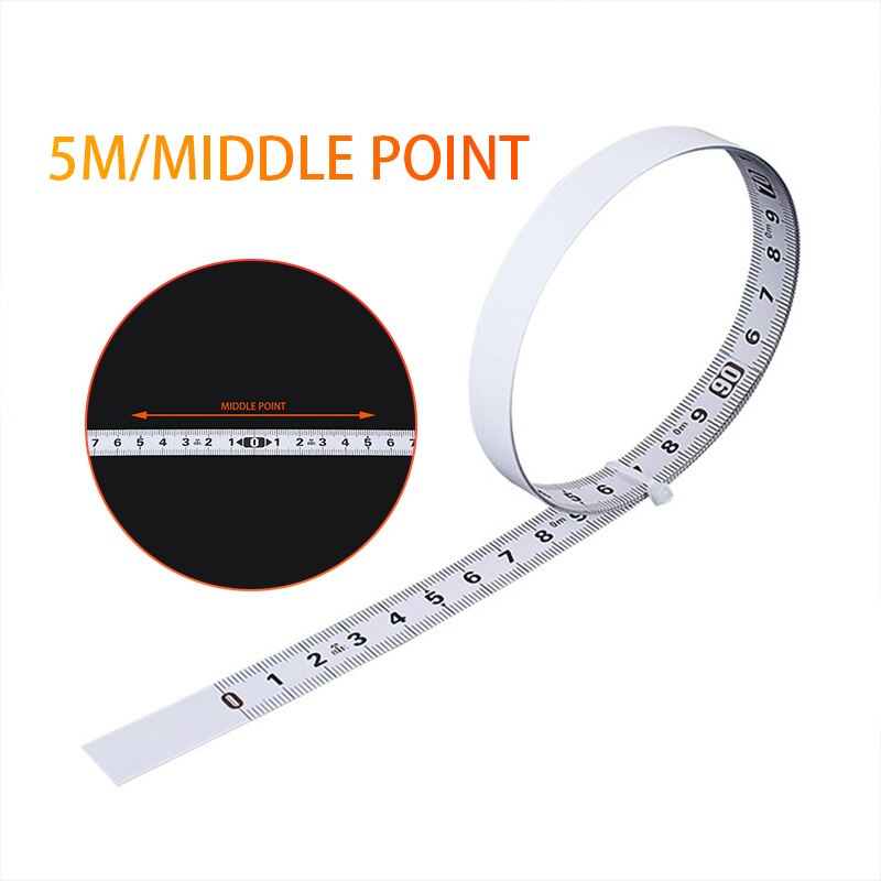 Silver Self Adhesive Scale Metric Tape Measure Steel Ruler Miter Saw Scale For T-track Router Table Band Saw Woodworking Tools