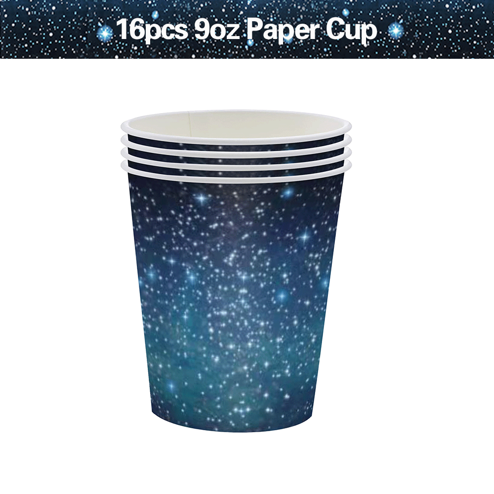 1set Galaxy Party Starry Night Tableware Set Outer Space Birthday Stars Party Table Decorations Solar System Paper Plate Napkins: Olive