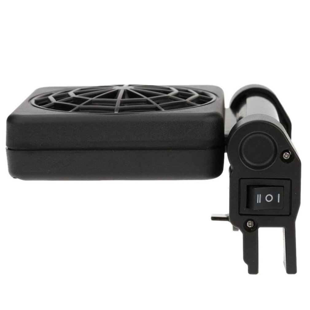 1/2 Fans/Verstelbare Aquarium Koelventilator Voor Vis Water Tank Koude Lucht Koeler Temperatuurregelaar Enkele Kop Dubbele Hoofd: Black