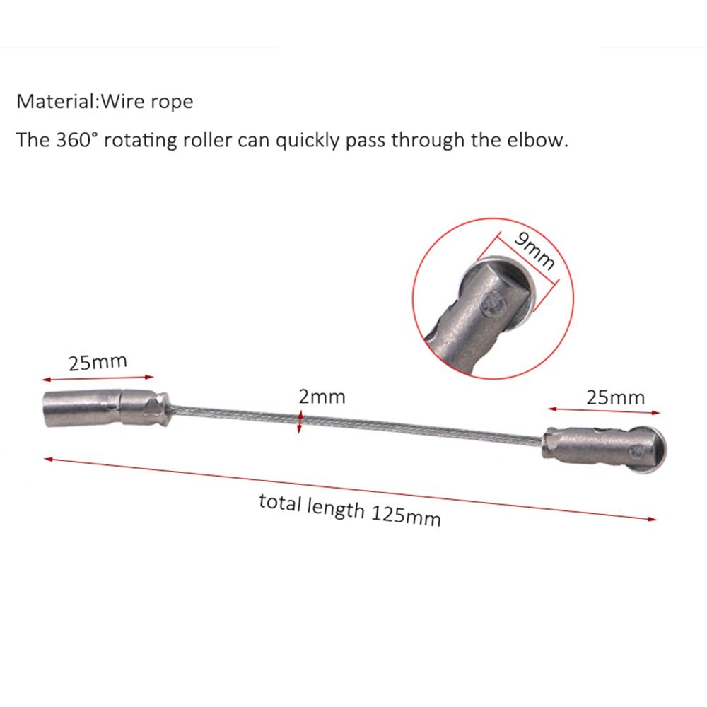 Voor Reparatie Snelle Hulpgereedschappen Automatische Draad Draad Draad Kabel Elastische Threader Fish Tape Leader Connector Kop: Black