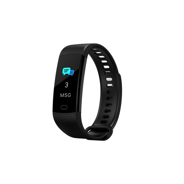 Montre intelligente hommes Fitness Tracker mesure de la pression artérielle moniteur de fréquence cardiaque Tracker d'activité étanche Smartwatch pour IOS: black