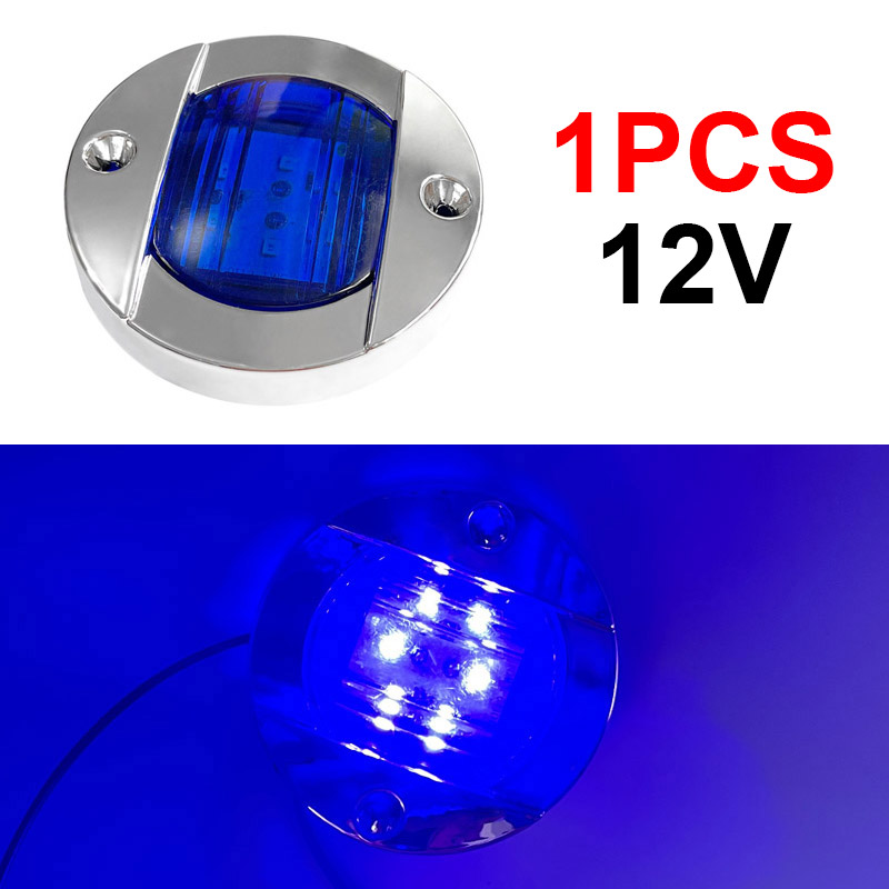 1 kpl  dc12v/24v veneen peräpeilin led-perävaloa pyöreä kylmänvalkoinen led-takavalo jahtilisävaruste sininen/valkoinen/keltainen/vihreä/punainen: Punainen