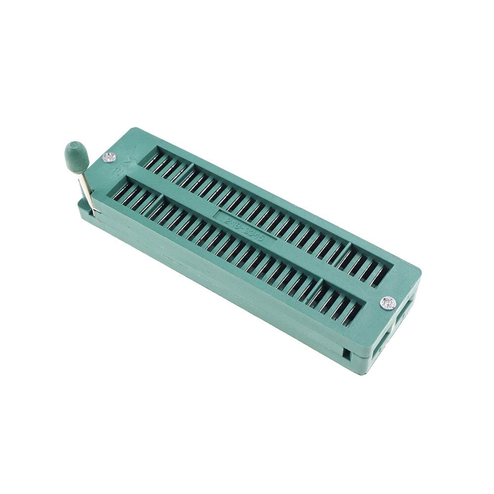 1Pcs Zif Ic & Component Socket Test Tool Universele Zip Dip 48 Pin Lock Seat Pitch 2.54 Mm Druk-Fit Dual Rijenafstand 15.24