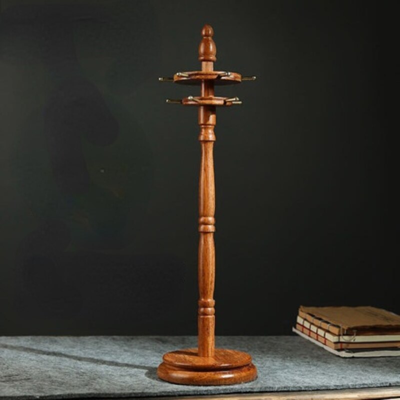 Rotating Disc Calligraphy Brush Holder Solid Wood Pen Holder 11 Hangers Traditional Calligraphy Chinese Ink Painting Brush Stand: C