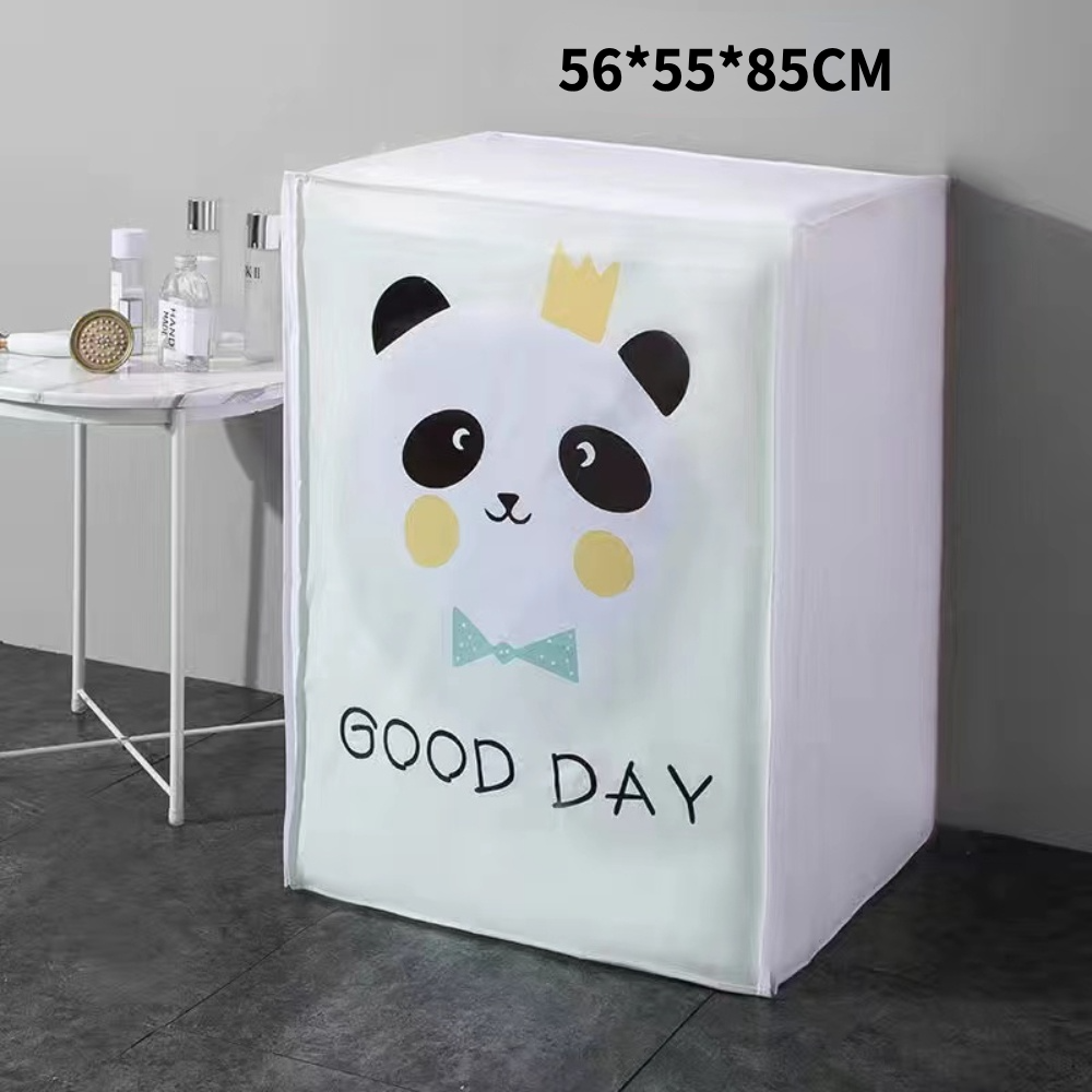 Top Loading/Front Loading Washing Machine Cover for Drum Waterproof Case Dust Cover for Pulsator Bathroom: B Panda