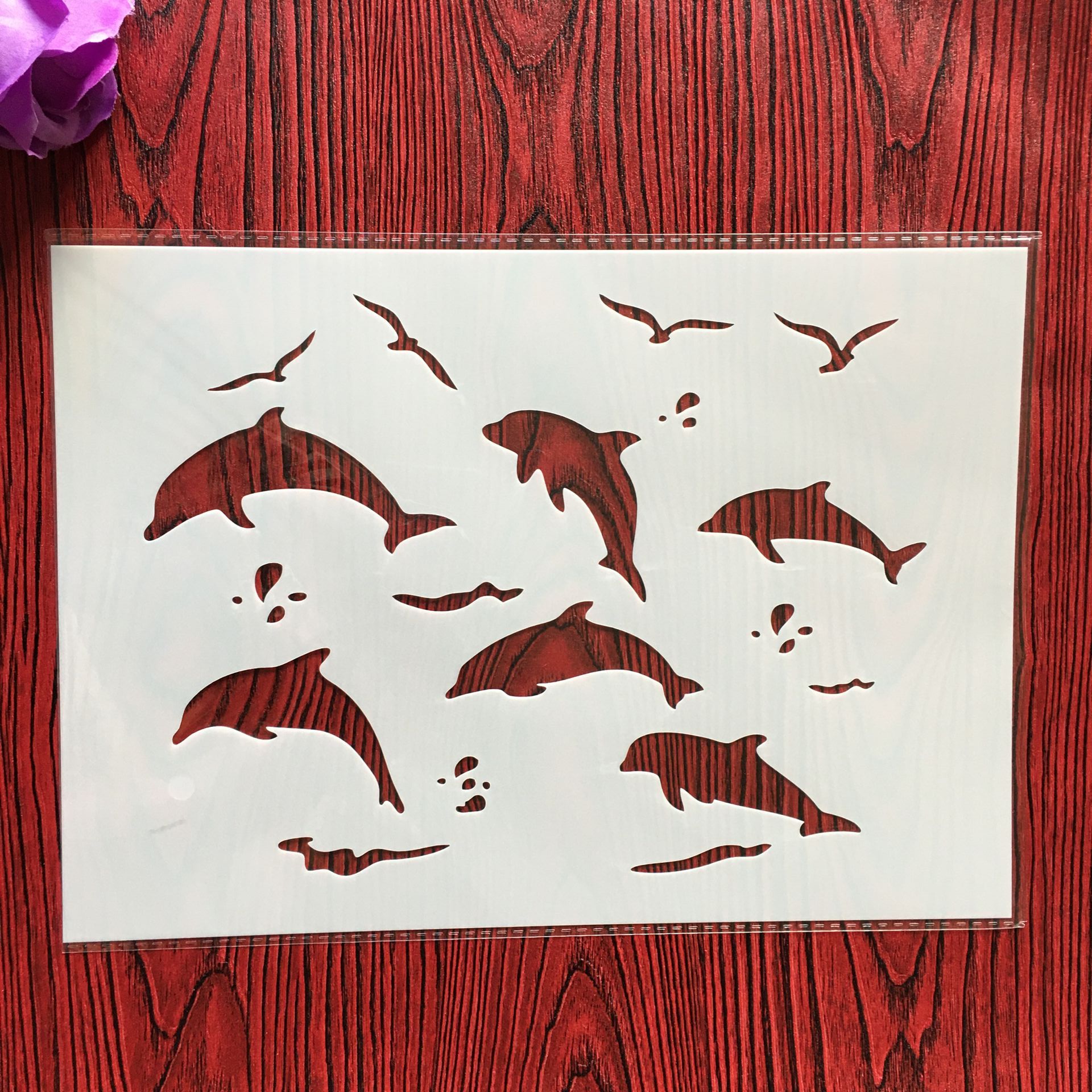 A4 29 * 21cm Animal dolphin DIY Stencils Wall Pain... – Vicedeal