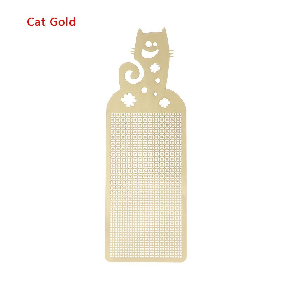 Marcapáginas de punto de cruz para manualidades, accesorios para manualidades con bordado de Metal, herramientas de costura en cruz,: Cat Gold