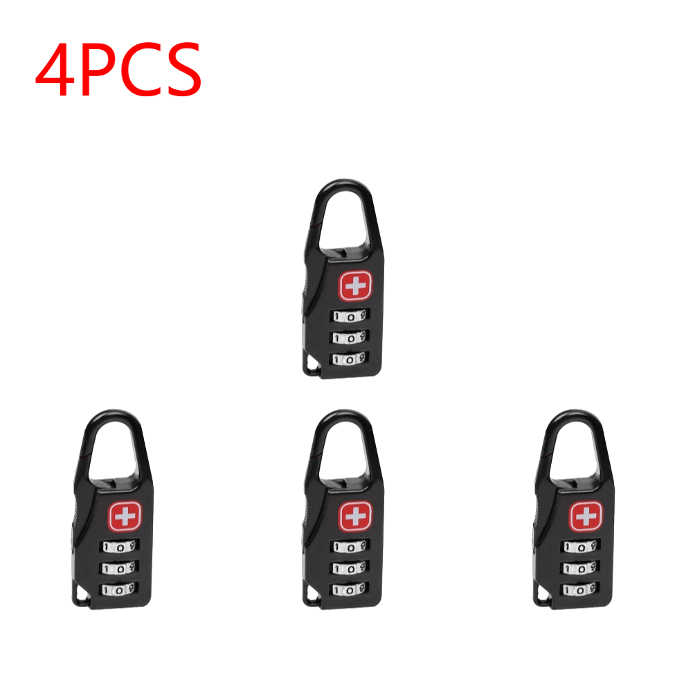 Outdoor Backpack Handbag Zipper Lock Anti Theft Portable Mini Combination Code Number Lock for Travel Backpack Accessories: green