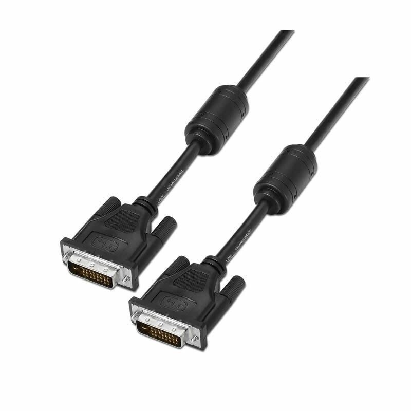 Cable dvi aisens a117-0089 - dual link 24+1 - ferritas - conectores dvi-d m-dvi-d m - negro - 1.8m