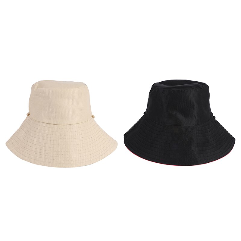 Damskie letnie kapelusze przeciwsłoneczne z szerokim rondem składany kapelusz na plażę dwustronnie anty-uv czapka ochronna kapelusze i ochrona przed słońcem czapki damskie: 1