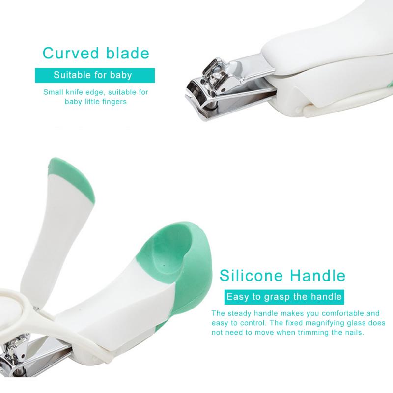 Coupe-ongles bébé Super Transparent Transparent loupe bébé coupe-ongles bébé outil de réparation des ongles Anti-pincement