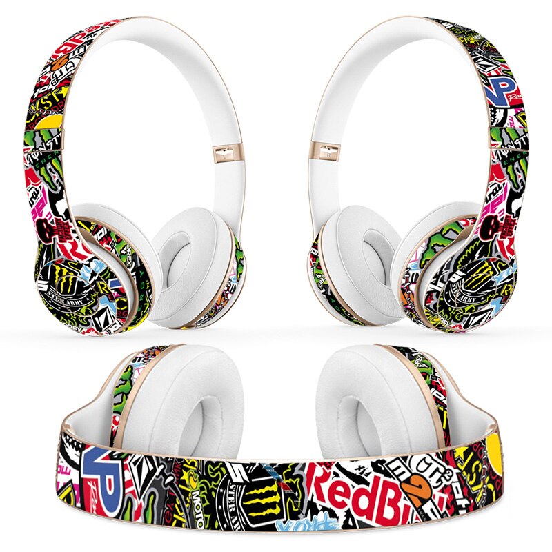 Protective Skin Sticker for Beats Solo 2 3 Headset Wrap Cover Universal Vinyl Decal Skin for Beats Solo 3 Wireless Headphone: TN-Solo2-0534