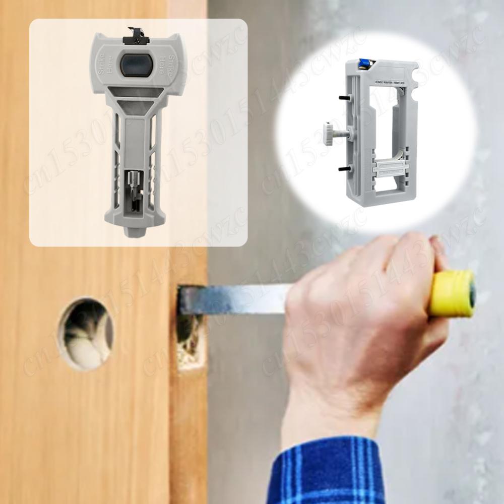 Kit de instalación de bisagras de puerta y pestillo de puerta Kit de instalación de bisagras de puerta DIY/modelo de mortaja para cincel y puntuación precisas