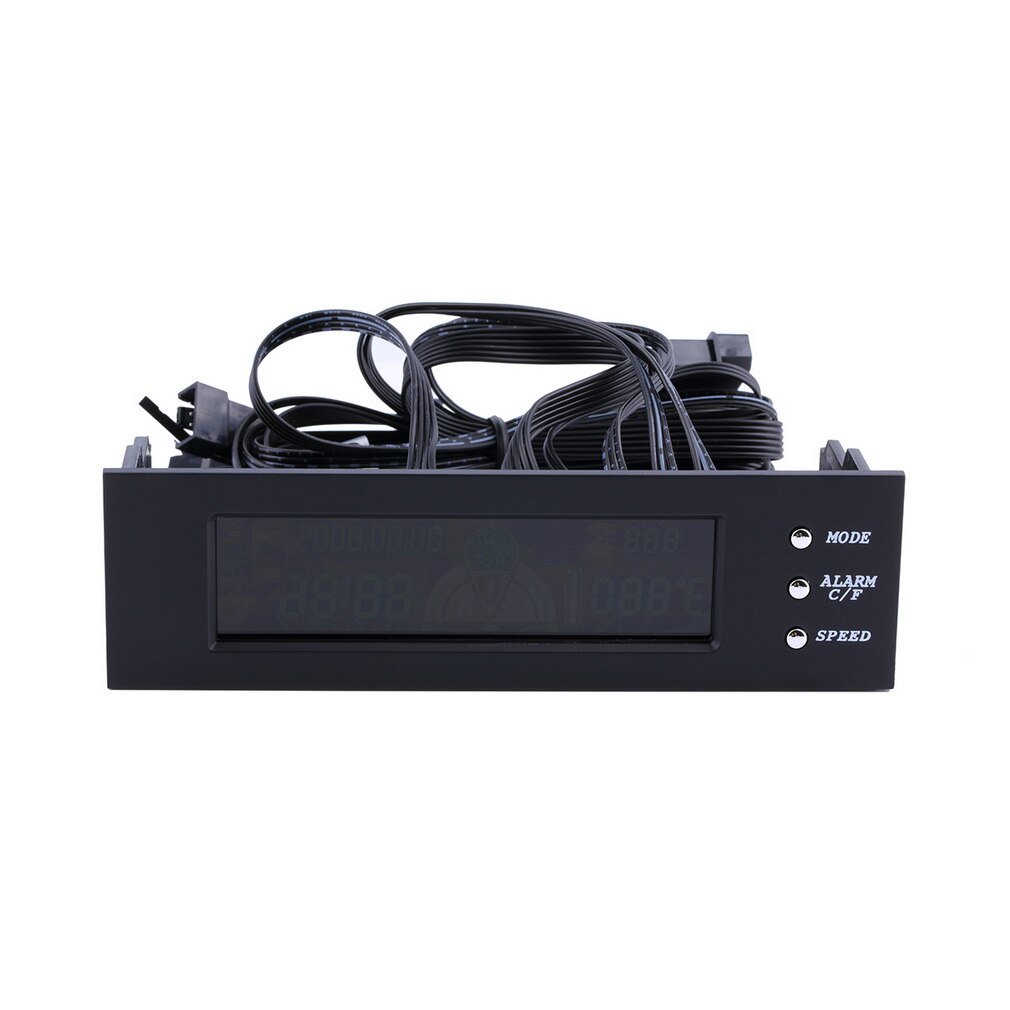 LCD Panel CPU Fan Speed Controller Temperature Display 5.25 inch PC Fan Speed Controller