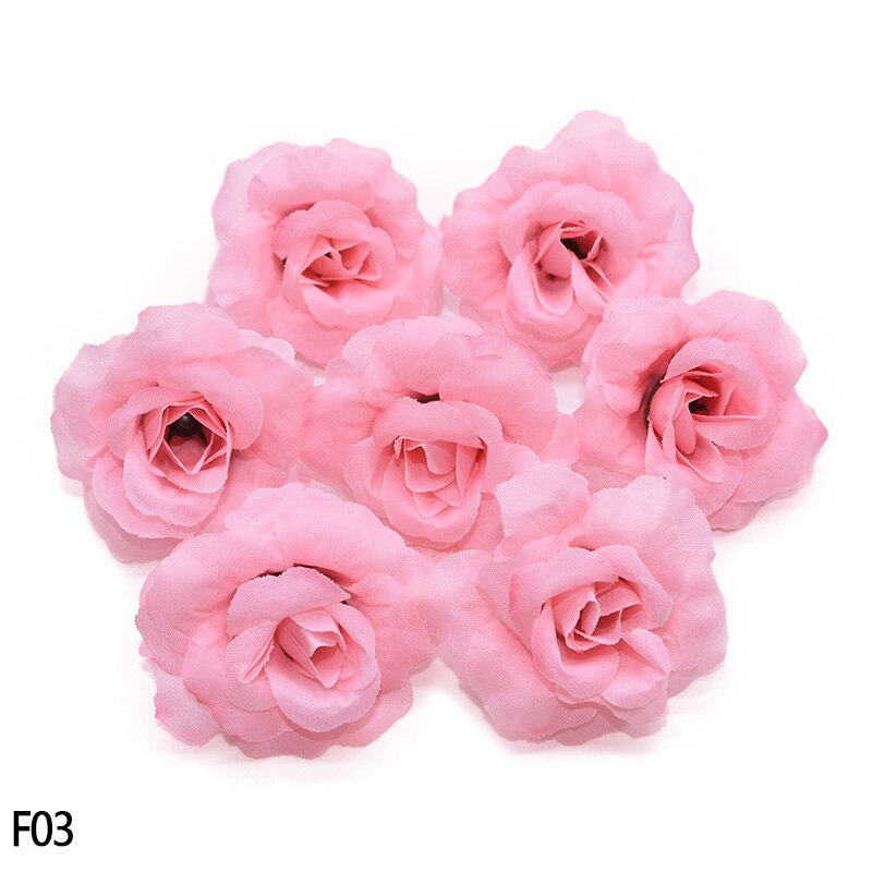 20pcs 5cm Silk Rose Flower Heads Artificial Flowers For Wedding