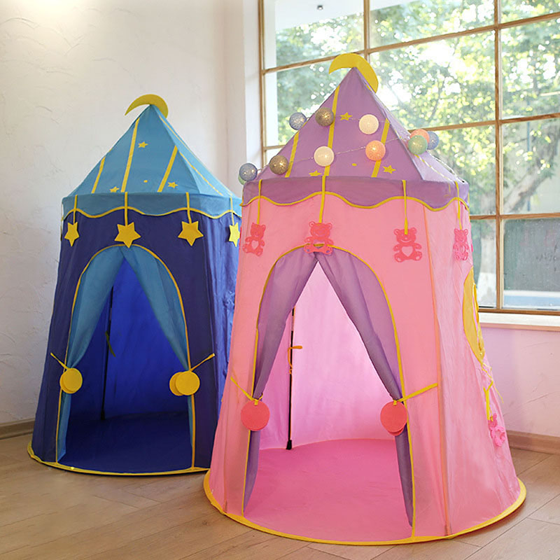 Draagbare Kids Star Speelhuis Opvouwbare Tent Kinderen Speelhuis Kasteel Tent Tenten Speelgoed Voor Kids Kinderen Meisje Kamer decor