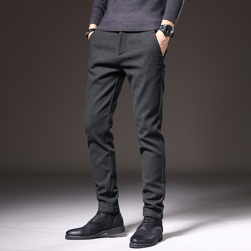 Herfst En Winter Casual Heren Broek Slim Fit Comfortabele Taille Strakke Mouw Mode Veelzijdige Broek