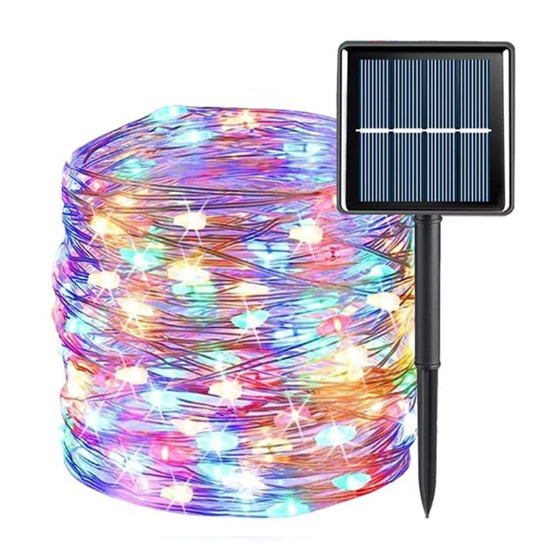 7M/12M/22M/32M lumière solaire extérieure jardin fée chaîne lumière Led scintillant lampe étanche pour noël Patio arbre fête: changeant / 16-20W