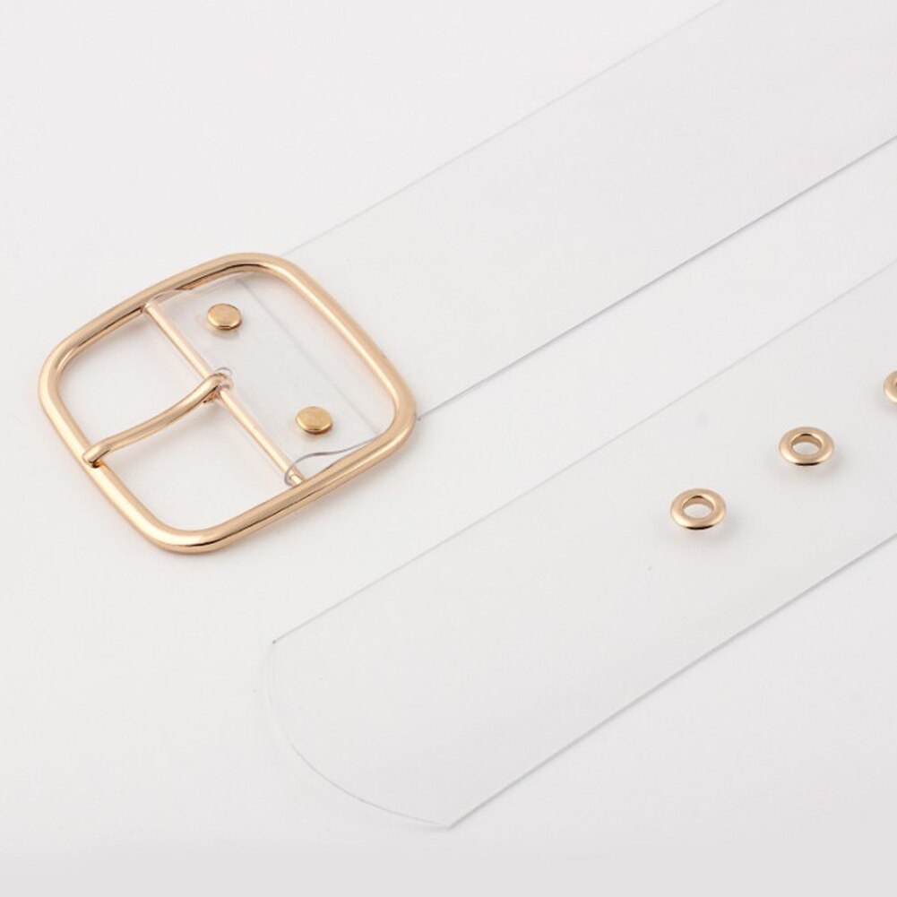 Clear Heart Belt Women Simple Plastic PVC Transparent Dress Belts For Jeans Metal Pin Buckle Trouser Waistband: 11