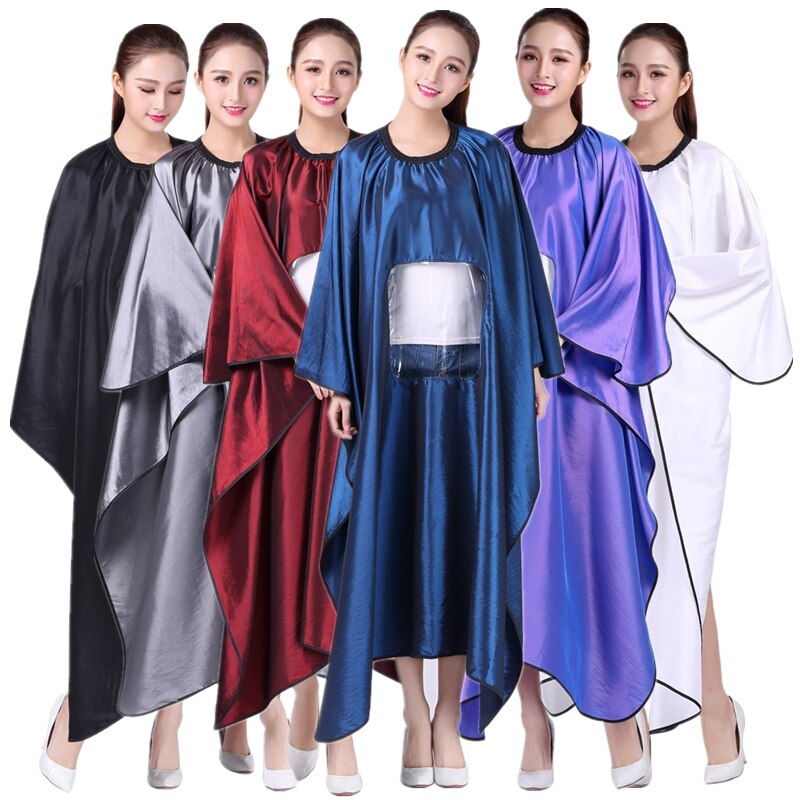Salon Waterproof Haircut Cape With Visible Window Hair Dyeing Perming Styling Hairdresser Hairdressing Apron Cape