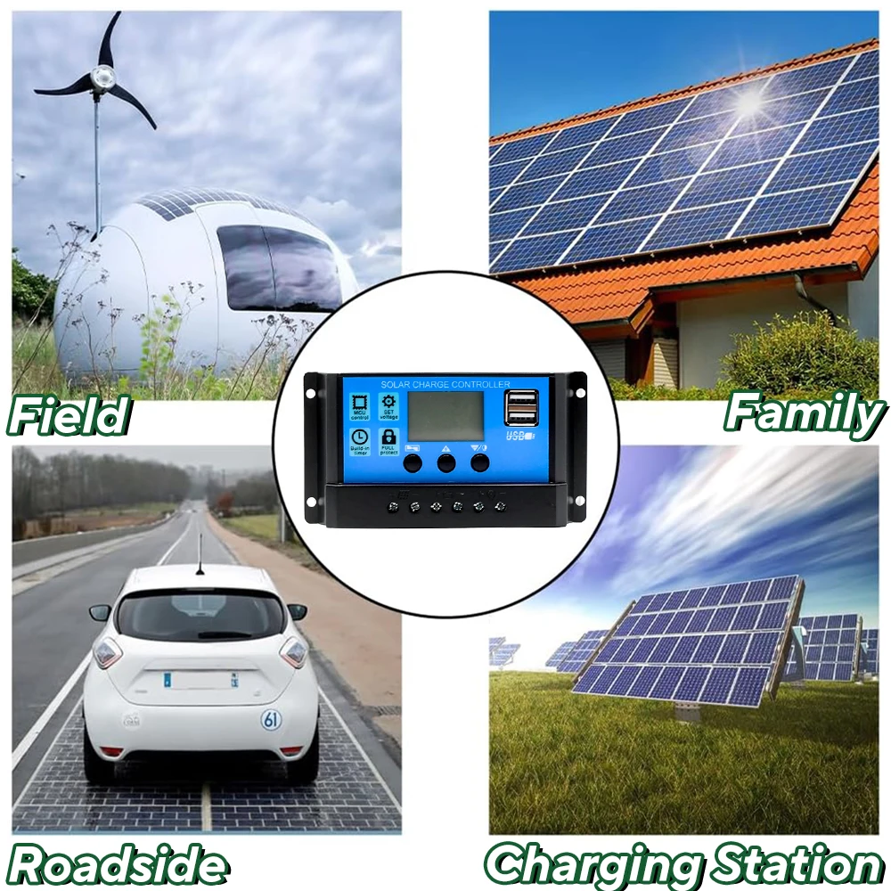 1000W Zonnepaneel 12V Zonnecel 10a-100a Controller Solar Plate Kit Voor Telefoon Rv Auto Caravan Home Camping Outdoor Batterij