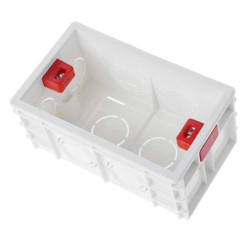 118mmX72mm Standard PVC Junction Box Wall Mount Cassette For Switch Socket Base