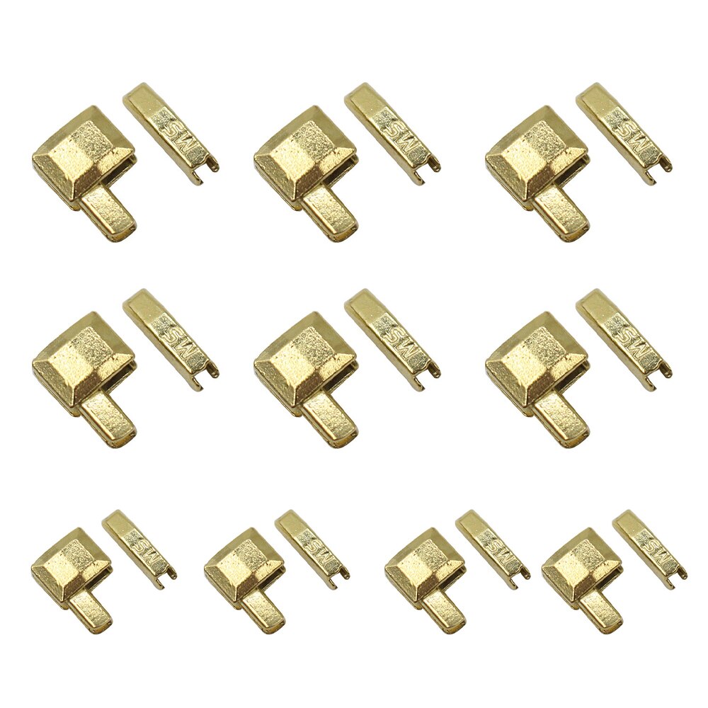 10 Teile/sätze Metall Reparatur Reißverschluss Stopper Offene Ende Reißverschluss NäHenne Stopper Zubehör Reißverschluss M5T9 DIY Für Kleidung: golden 10Stck