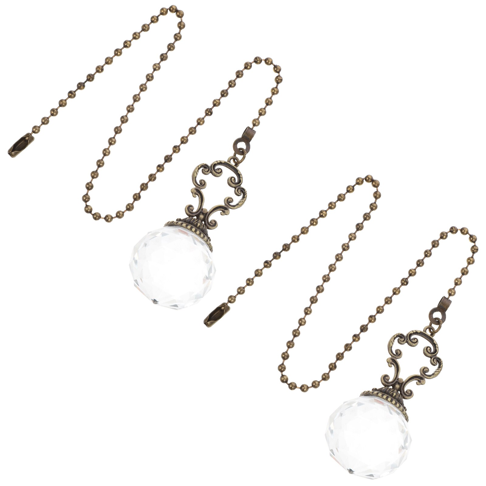 2pcs Ceiling Fan Chain Ceiling Light Chain Extender Lamp Part