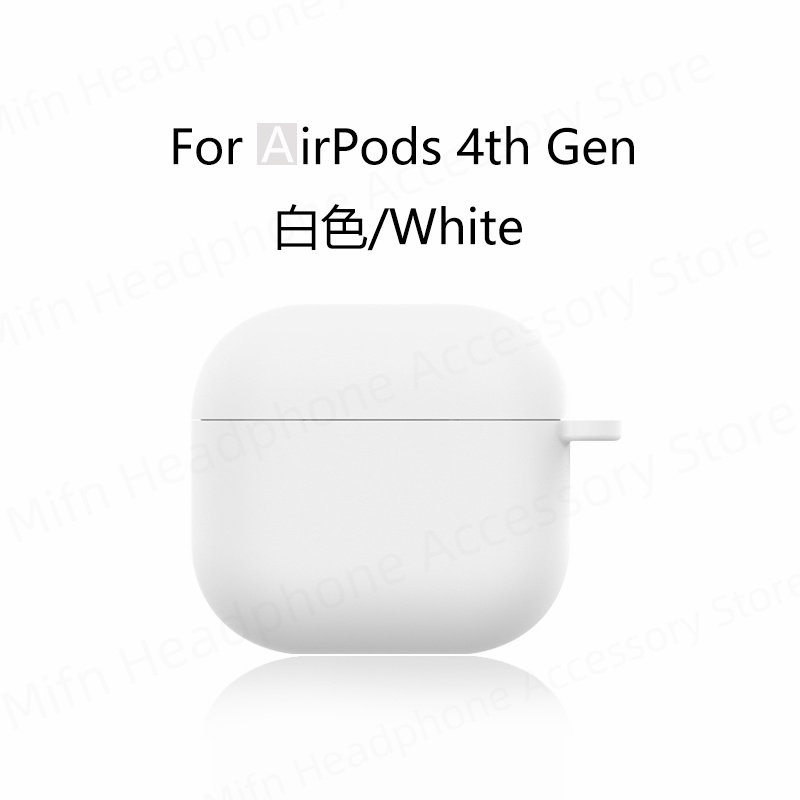 Para nuevos airpods 4 funda para auriculares apple funda protectora de silicona líquida para airpods 4 funda para auriculares inalámbricos Bluetooth: Verde militar