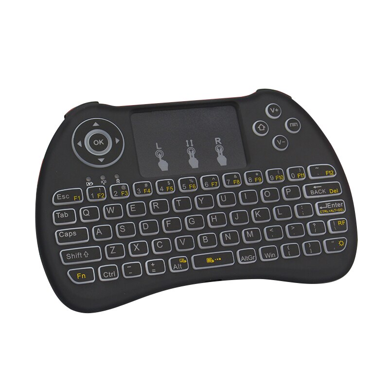 H9 Backlight Keyboard 2.4Ghz Wireless Keyboard Touchpad Remore Control Handheld for Smart TV Box Laptop Orange Pi PC Plus