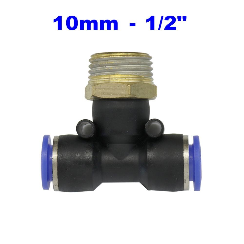Regulador neumático de flujo de aire 4mm 6mm 8mm 10mm 12mm OD tubo de manguera de Gas ajuste válvula conector 1/8 "1/4" 3/8 "1/2" rosca macho: 10mm - 1I2 inch