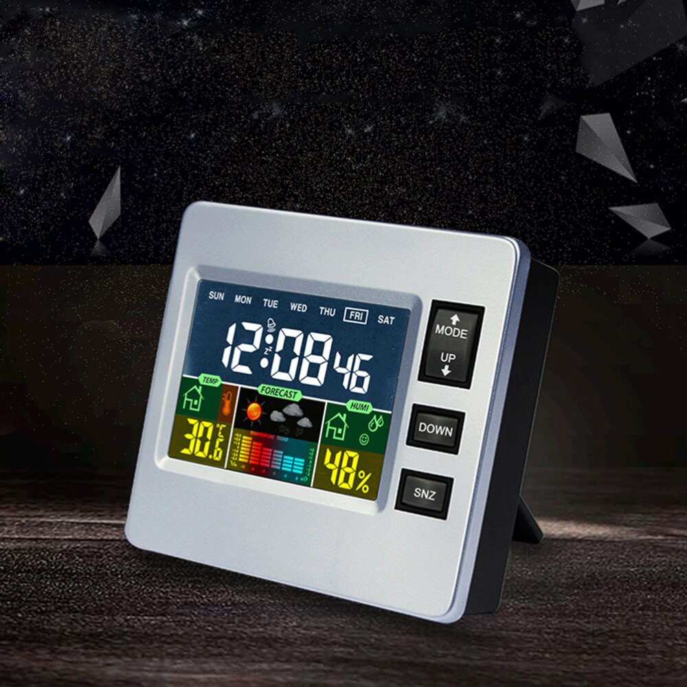 Digital Night Lights LED Desk Alarm Clock Luminous Clock Display Calendar Temperature