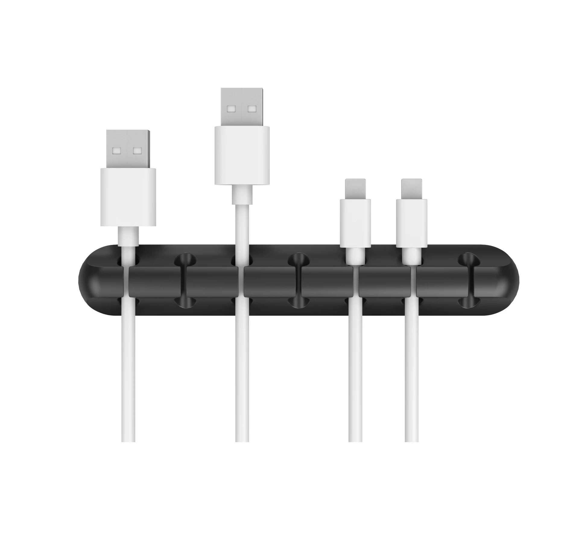 NNBILI Siliconen USB-kabelorganizer Kabelhaspel Desktop Tidy Management Clips Kabelhouder voor muis Hoofdtelefoon Draadorganizer: Rood