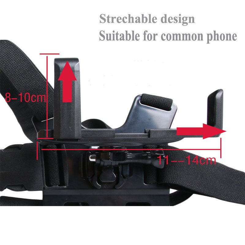 Chest Strap Mount with Phone Clip Bracket Universal for iPhone X/8/7 Plus/6 6 6Plus Huawei Samsung Outdoor Sports Phone Shooting